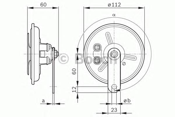 0986320312 Bosch Клаксон