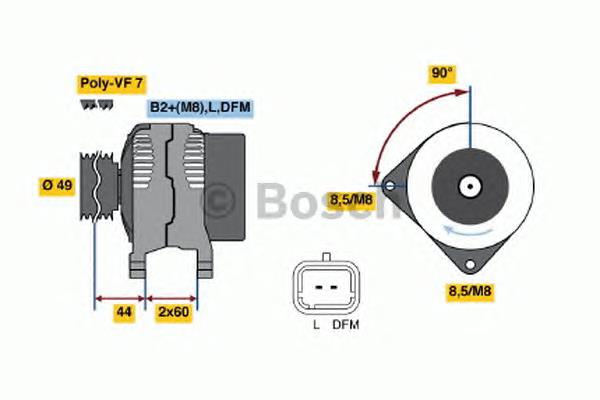 0 986 047 390 Bosch gerador