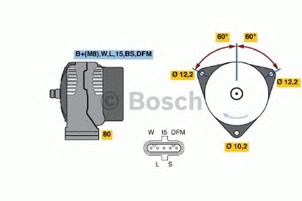 Gerador 0986047430 Bosch