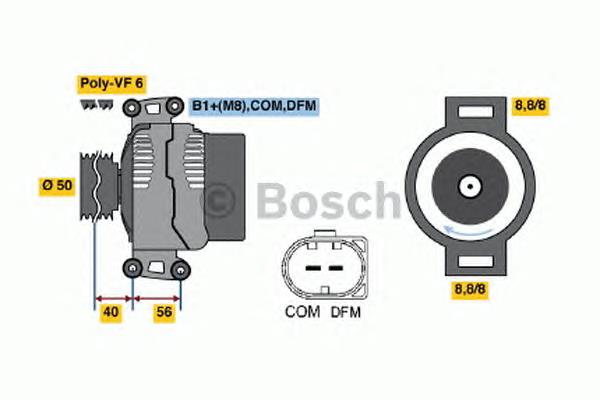 Gerador 0986047490 Bosch