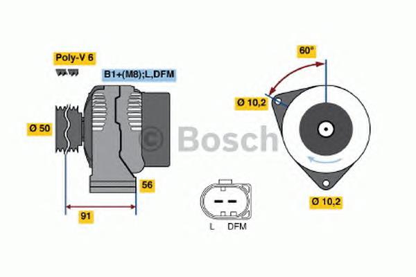 0 986 047 530 Bosch gerador