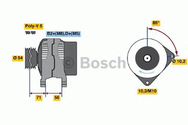 0 986 047 270 Bosch gerador