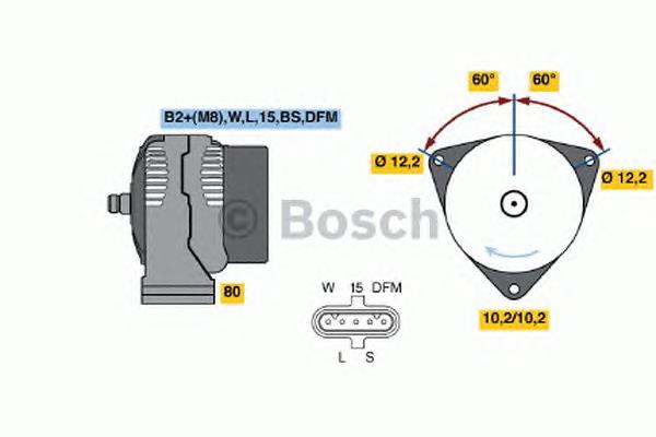 0 986 048 100 Bosch gerador