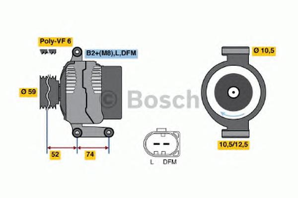 0 986 047 910 Bosch gerador