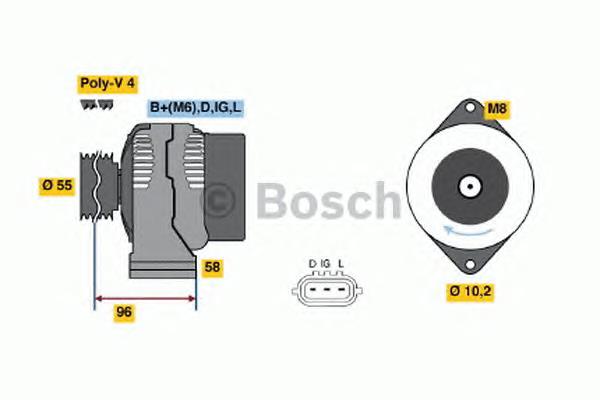 0 986 045 751 Bosch gerador