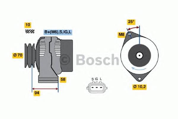 0 986 045 891 Bosch gerador
