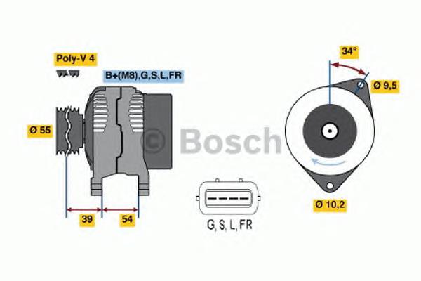 Gerador 0986045591 Bosch