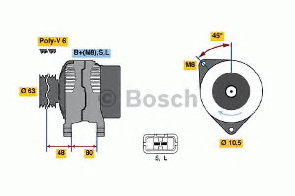 Gerador 0986045621 Bosch