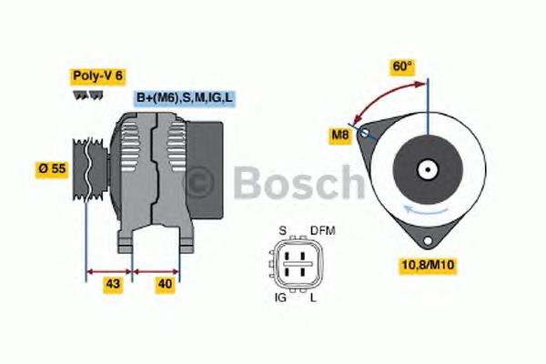0 986 046 110 Bosch gerador