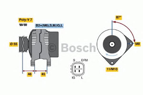 0 986 046 120 Bosch gerador