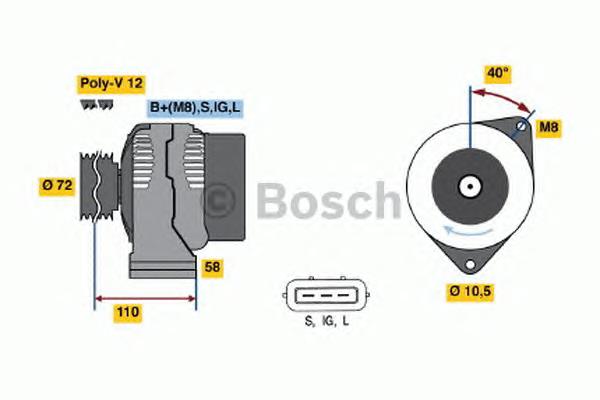 Gerador 0986046040 Bosch