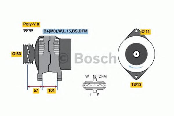 0124555027 Bosch gerador