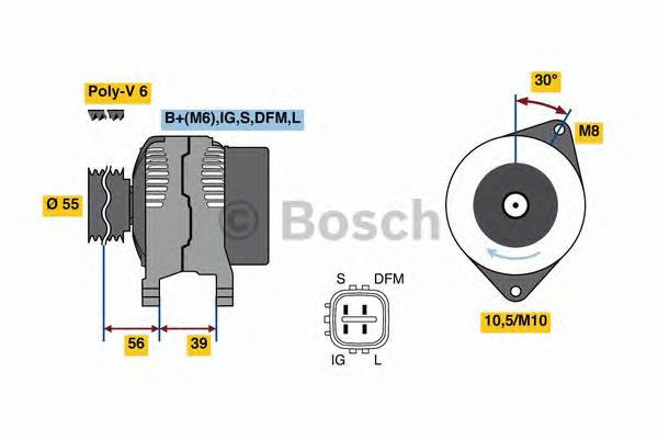 Gerador 0986080460 Bosch