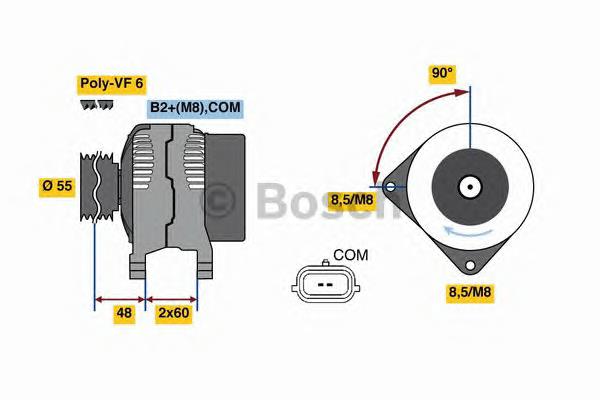 0 986 080 410 Bosch gerador