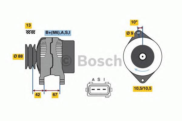 Gerador 0986080390 Bosch