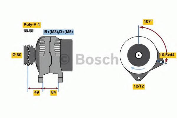 0986080550 Bosch gerador