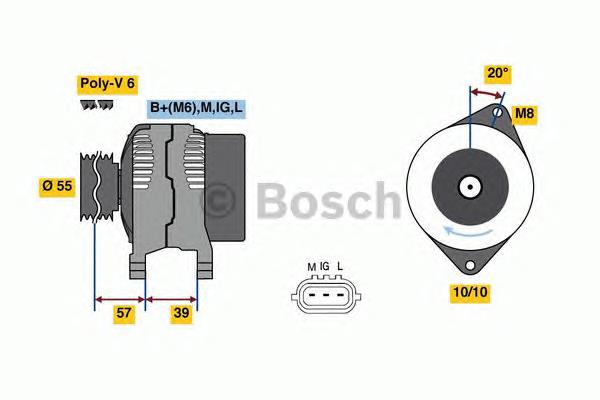 0986080590 Bosch gerador
