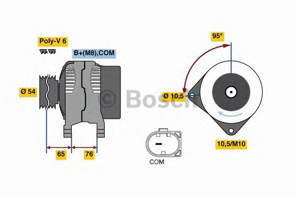 0 986 080 580 Bosch gerador