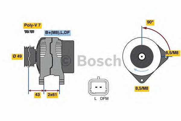 0986080270 Bosch gerador