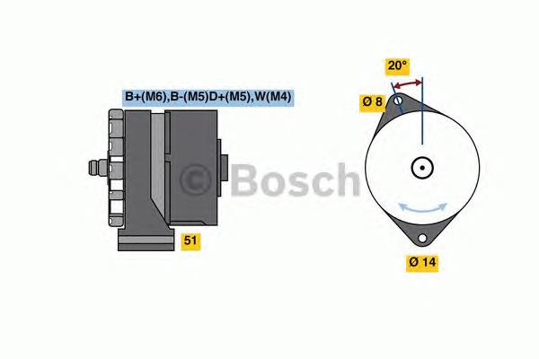 Gerador 0986080180 Bosch