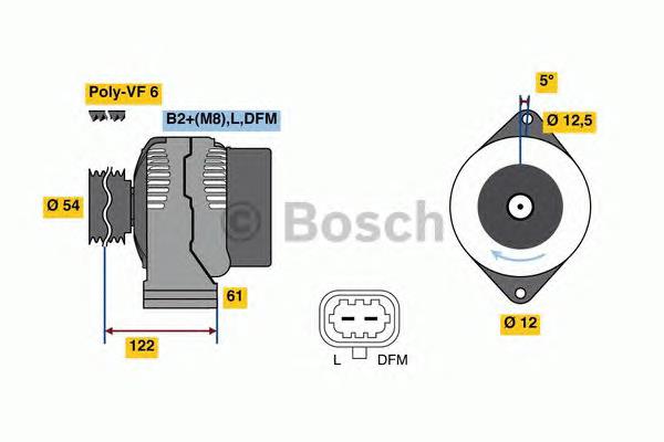 Gerador 0986080380 Bosch