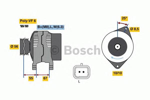 0986080870 Bosch gerador