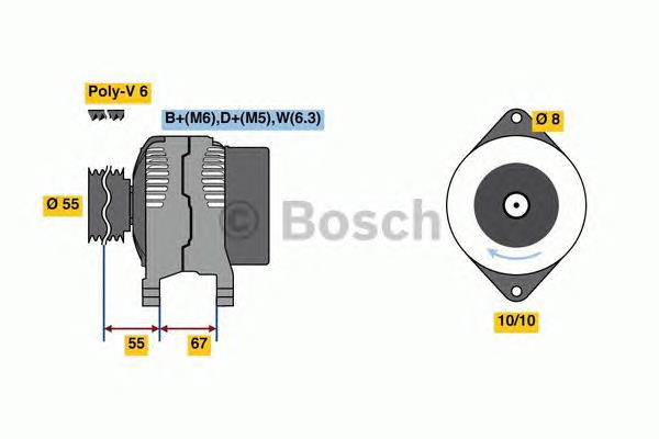 Gerador 0986080900 Bosch