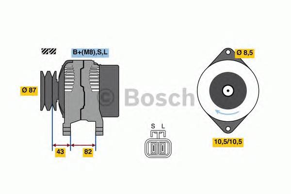 Gerador 0986080860 Bosch