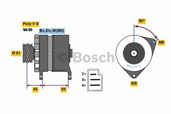 Gerador 0986080850 Bosch