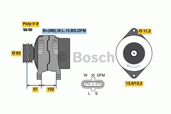 Gerador 0986081010 Bosch