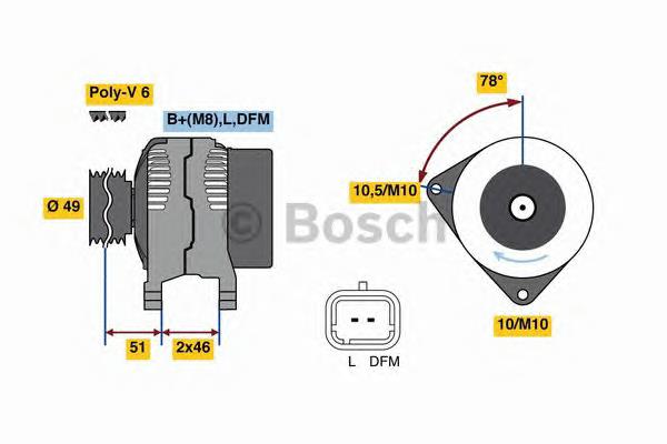 Gerador 0986081020 Bosch