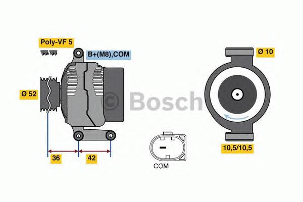 0 986 081 040 Bosch gerador