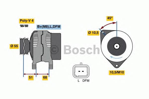 0986080680 Bosch gerador