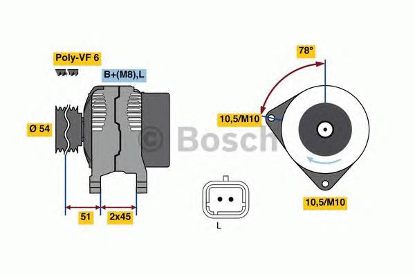 0 986 080 660 Bosch gerador