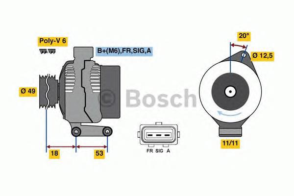 0986080700 Bosch gerador