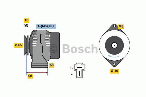 Gerador 0986080620 Bosch