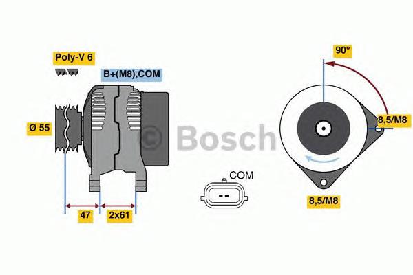 0986080800 Bosch gerador