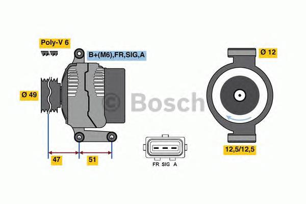 0986080750 Bosch gerador