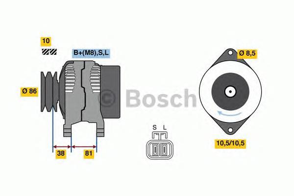 0986080740 Bosch gerador