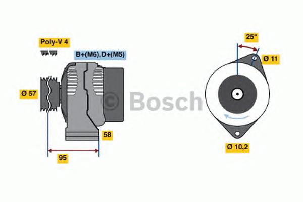 0 986 049 131 Bosch gerador