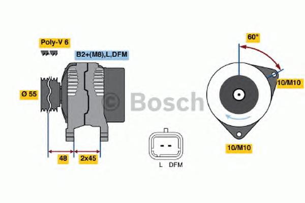 0 986 049 091 Bosch gerador