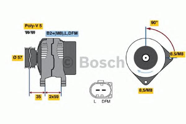 0 986 049 101 Bosch gerador
