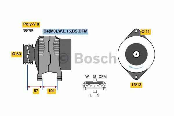 0986049360 Bosch генератор