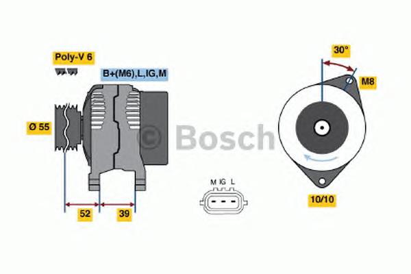 0 986 049 211 Bosch gerador