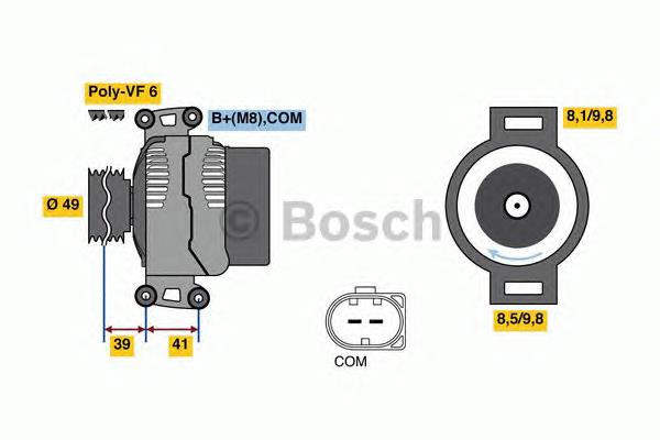 Gerador 0986048820 Bosch