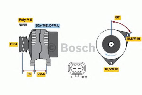 0 986 049 020 Bosch gerador