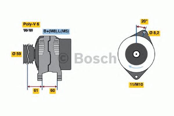 0 986 049 061 Bosch gerador