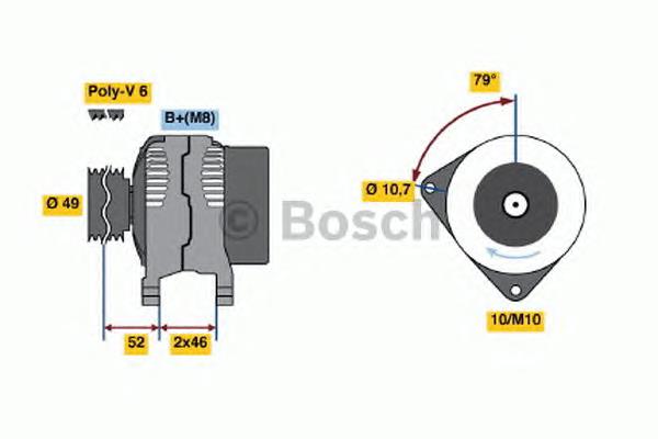 0 986 048 911 Bosch gerador