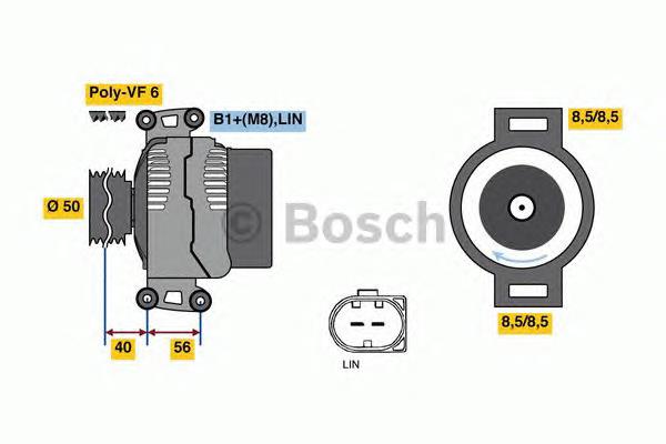 0 986 049 010 Bosch gerador