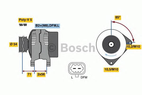 0 986 049 990 Bosch gerador